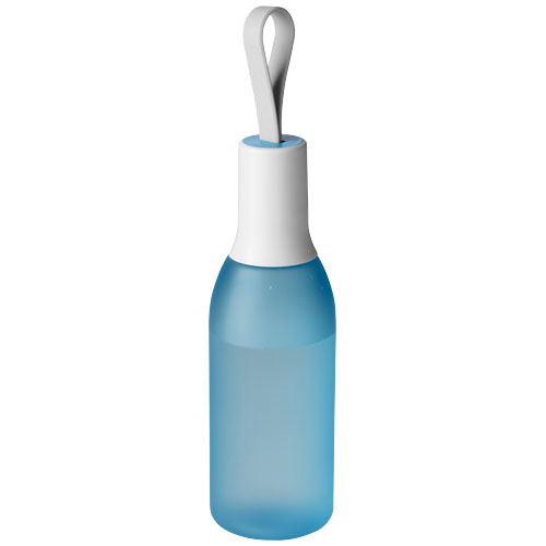 Flow 650 ml Sport Bottle With Carrying Strap - Frosted Blue, White