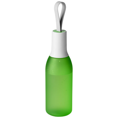 Flow 650 ml Sport Bottle With Carrying Strap - Frosted Green, White