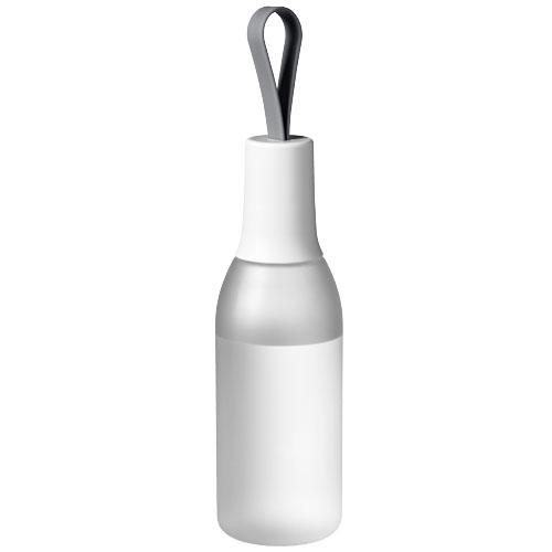 Flow 650 ml Sport Bottle With Carrying Strap - Frosted Clear, White