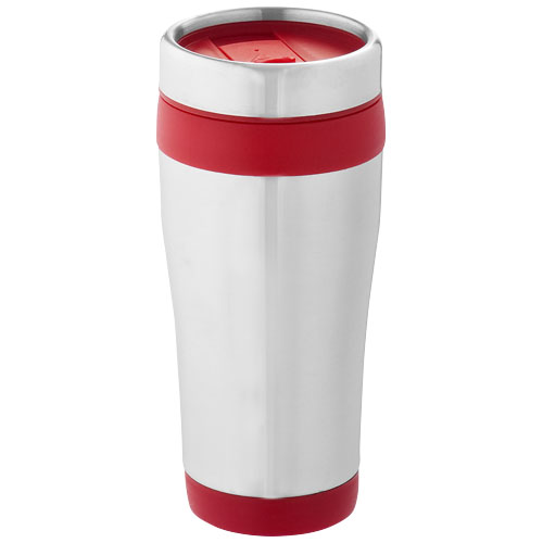 Elwood 410 ml Insulated Tumbler - Silver, Red