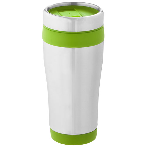 Elwood 410 ml Insulated Tumbler - Silver, Lime Green