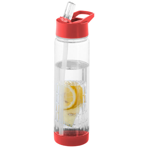 Tutti-Frutti 740 ml Tritan™ Infuser Sport Bottle - Transparent, Red