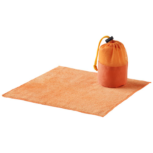 Diamond Car Cleaning Towel And Pouch - Orange