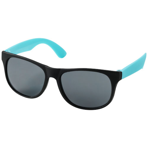 Retro Duo-Tone Sunglasses - Aqua Blue, Black