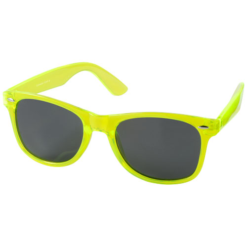 Sun Ray Sunglasses With Crystal Frame - Lime Green