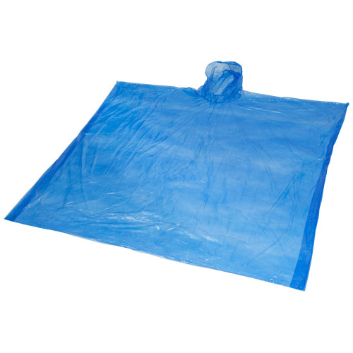 Ziva Disposable Rain Poncho With Storage Pouch - Royal Blue