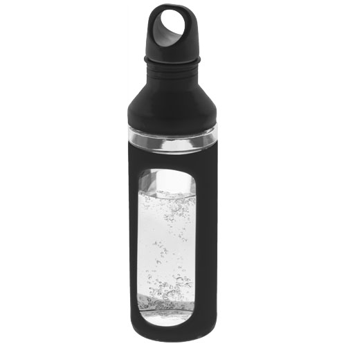 Hover 590 ml Glass Sport Bottle - Black, Transparent