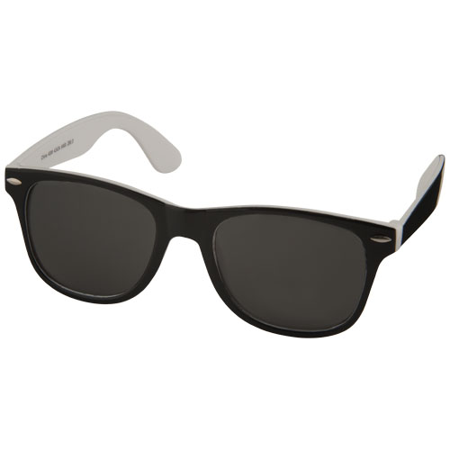 Sun Ray Sunglasses With Two Coloured Tones - White, Black