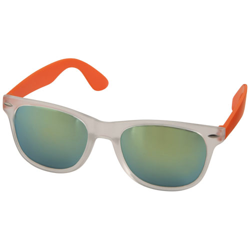 Sun Ray Sunglasses With Mirrored Lenses - Orange