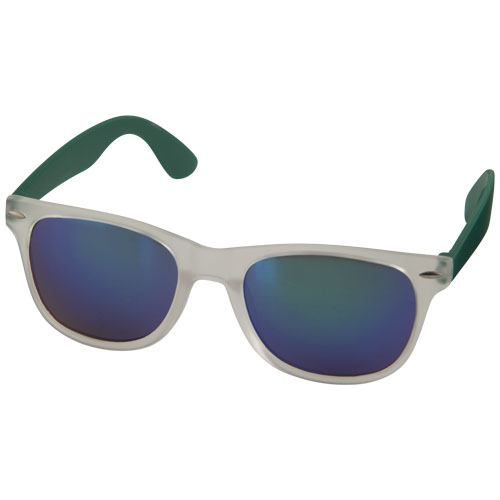 Sun Ray Sunglasses With Mirrored Lenses - Green