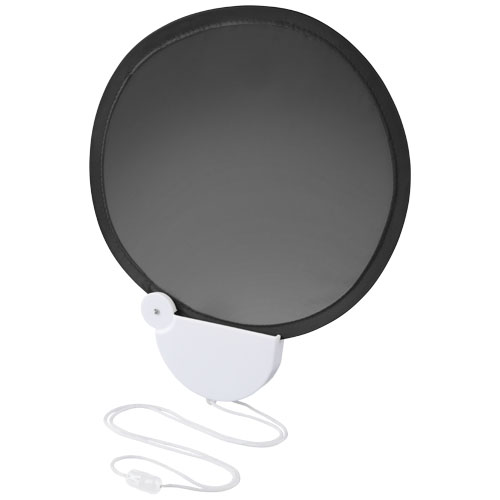 Breeze Foldable Hand Fan With Cord - Black, White
