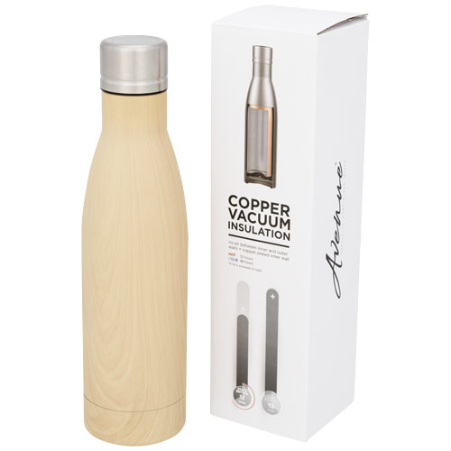 Vasa 500 ml Wood-Look Copper Vacuum Insulated Bottle - Brown