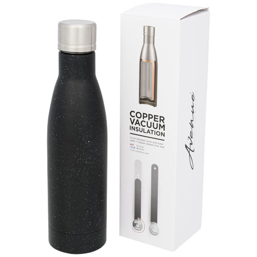 Vasa 500 ml Speckled Copper Vacuum Insulated Bottle - Black