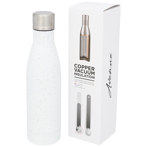 Vasa 500 ml Speckled Copper Vacuum Insulated Bottle - White