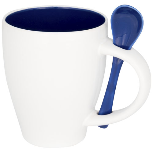 Nadu 250 ml Ceramic Mug With Spoon - Blue