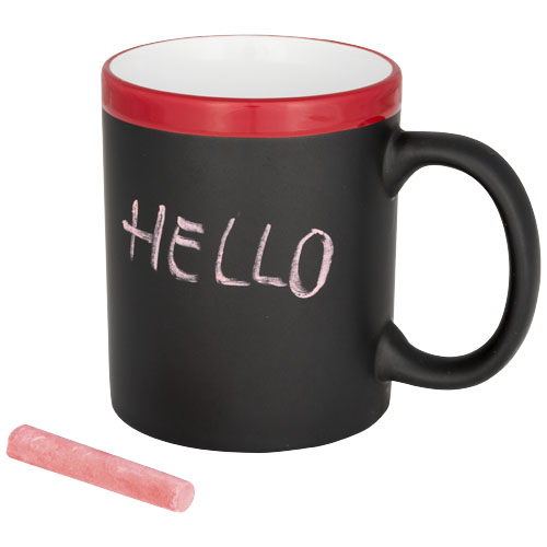Chalk-Write 330 ml Ceramic Mug - Red