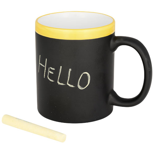 Chalk-Write 330 ml Ceramic Mug - Yellow