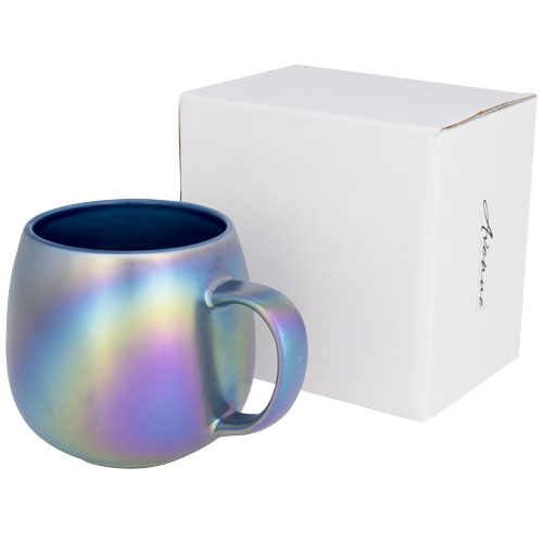 Glitz 420 ml Iridescent Ceramic Mug - Blue