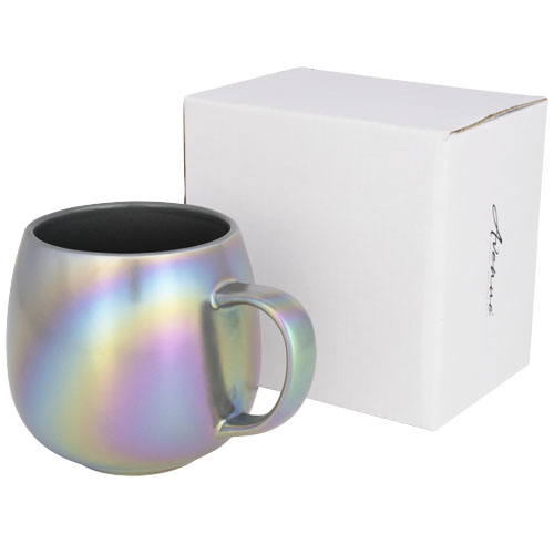Glitz 420 ml Iridescent Ceramic Mug - Grey
