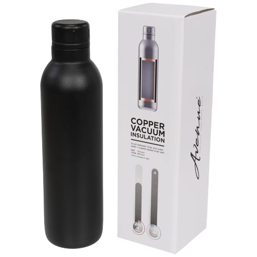 Thor 510 ml Copper Vacuum Insulated Sport Bottle - Black