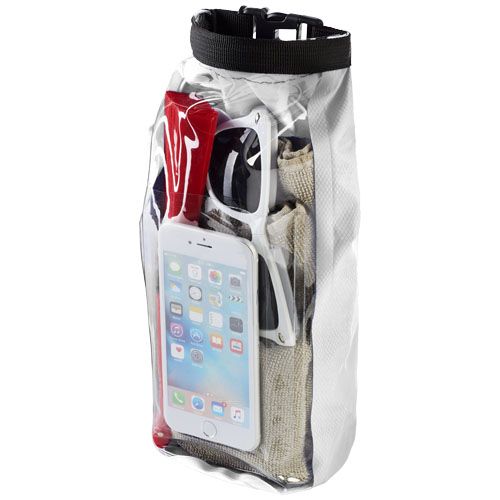 Tourist 2 Litre Waterproof Bag With Phone Pouch - White