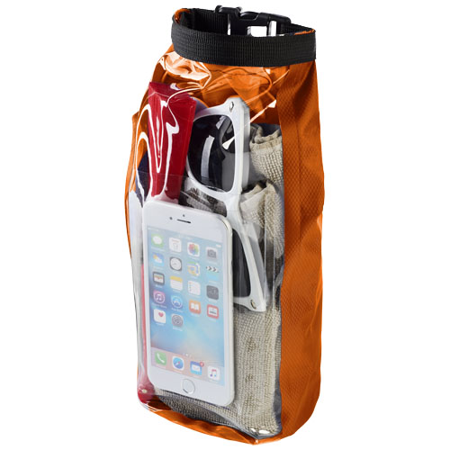 Tourist 2 Litre Waterproof Bag With Phone Pouch - Orange