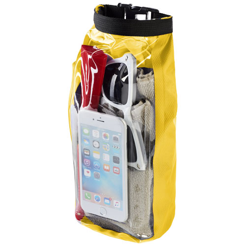 Tourist 2 Litre Waterproof Bag With Phone Pouch - Yellow