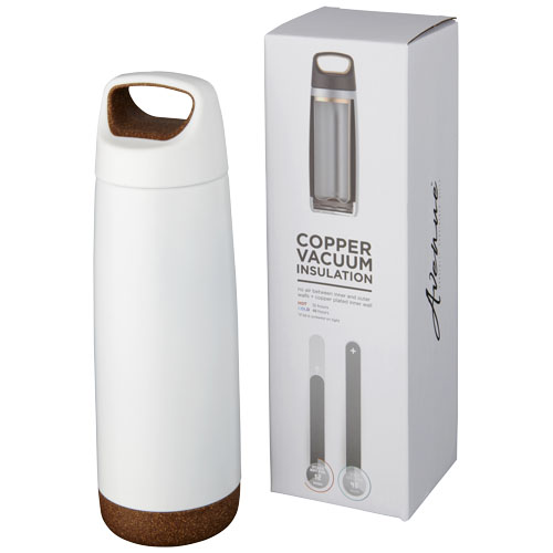 Valhalla 600 ml Copper Vacuum Insulated Sport Bottle - White