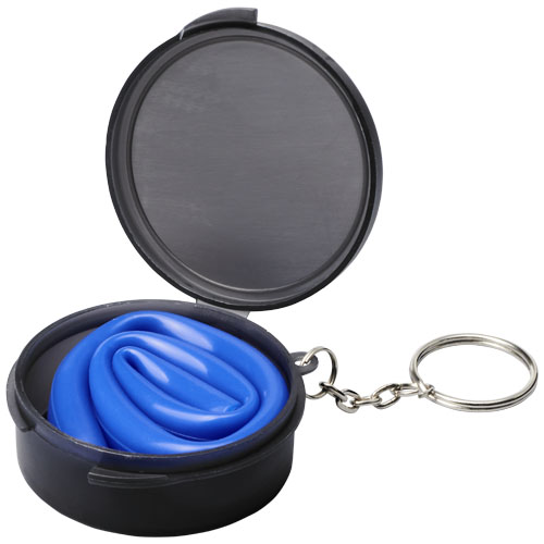 Rhine Reusable Silicone Straw Keychain - Blue