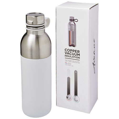 Koln 590 ml Copper Vacuum Insulated Sport Bottle - White