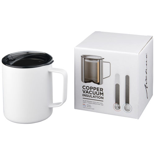 Rover 420 ml Copper Vacuum Insulated Mug - White