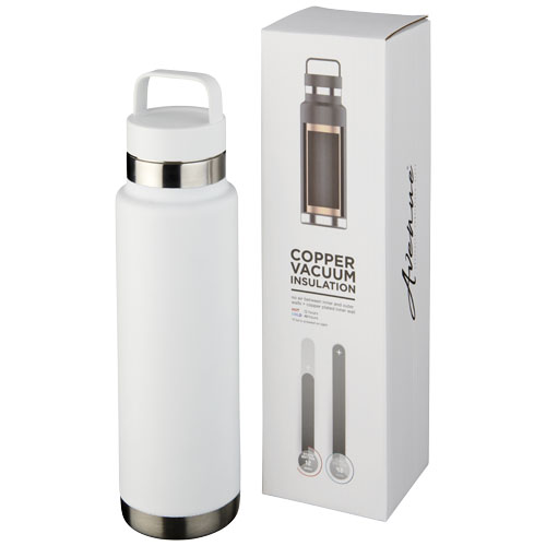 Colton 600 ml Copper Vacuum Insulated Sport Bottle - White