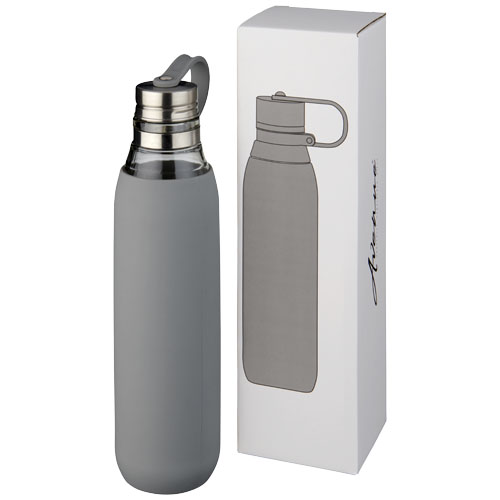 Oasis 650 ml Glass Sport Bottle - Grey
