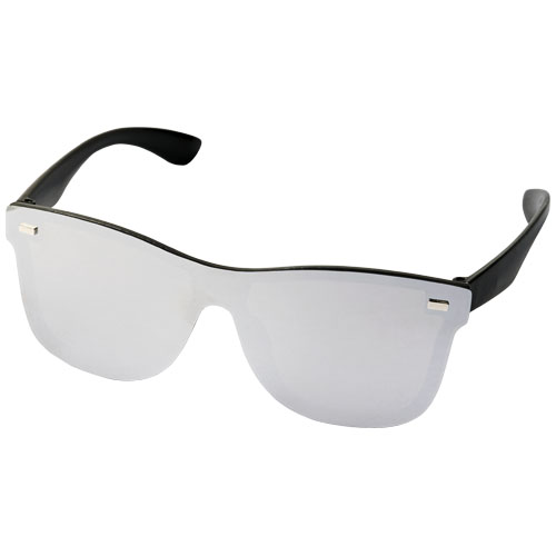 Shield Sunglasses With Full Mirrored Lens - Silver
