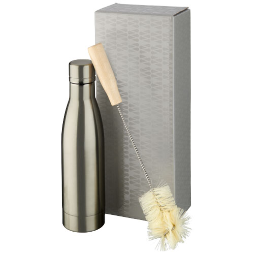 Vasa Copper Vacuum Insulated Bottle With Brush Set - Titanium