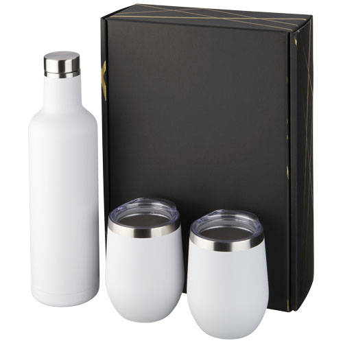 Pinto And Corzo Copper Vacuum Insulated Gift Set - White