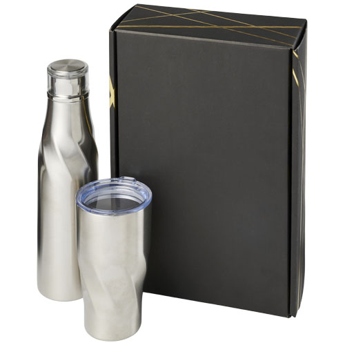 Hugo Copper Vacuum Insulated Gift Set - Silver