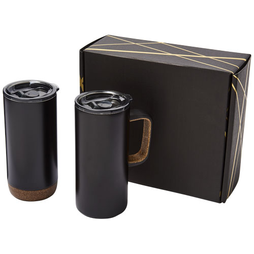 Valhalla Mug And Tumbler Copper Vacuum Gift Set - Black