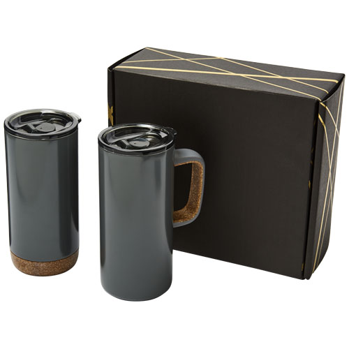Valhalla Mug And Tumbler Copper Vacuum Gift Set - Grey