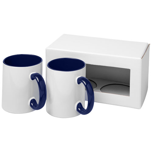 Ceramic Sublimation Mug 2-Pieces Gift Set - Blue