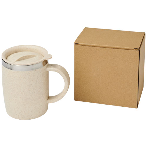 Wey 400 ml Wheat Straw Insulated Mug - Natural