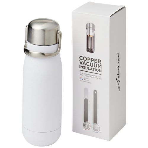 Yuki 350 ml Copper Vacuum Insulated Sport Bottle - White