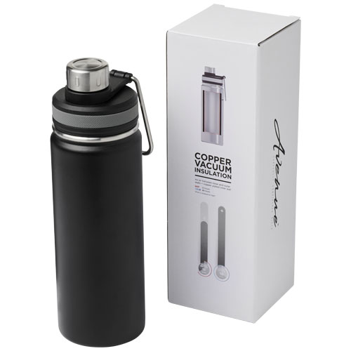 Gessi 590 ml Copper Vacuum Insulated Sport Bottle - Black