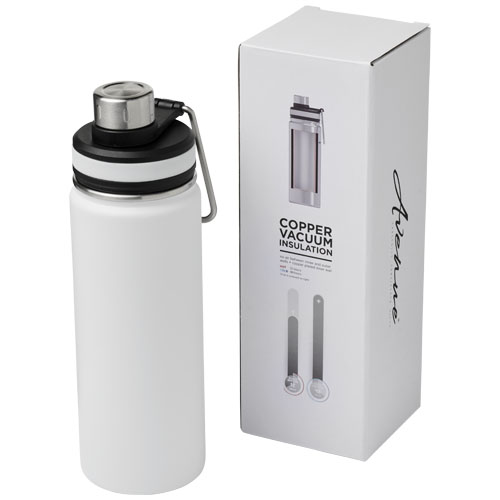 Gessi 590 ml Copper Vacuum Insulated Sport Bottle - White