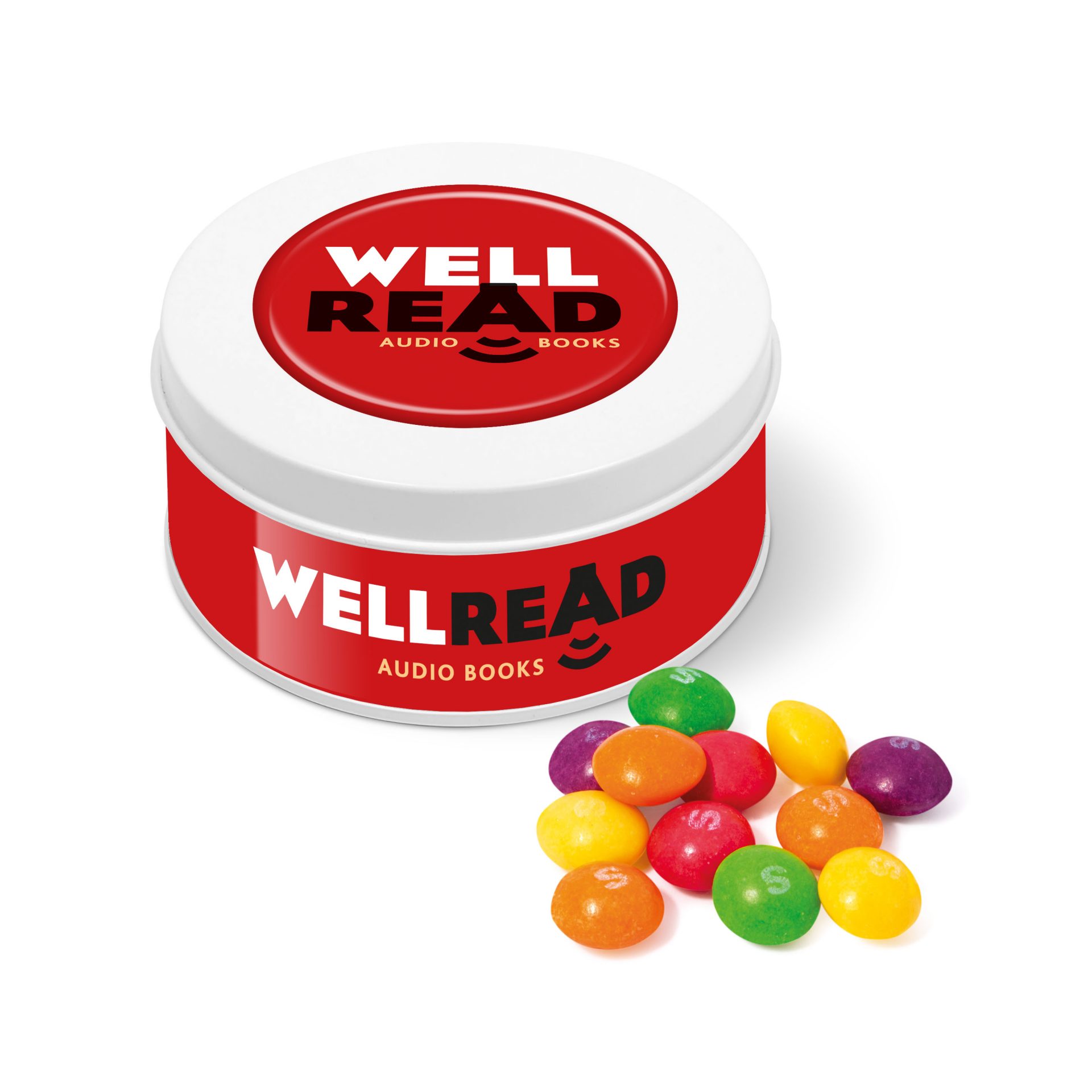 Treat Tin - White - Skittles