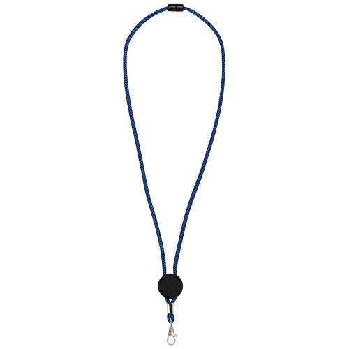 Hagen Dual-Tone Lanyard With Adjustable Disc - Royal Blue, Black