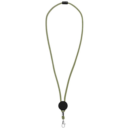 Hagen Dual-Tone Lanyard With Adjustable Disc - Lime, Black