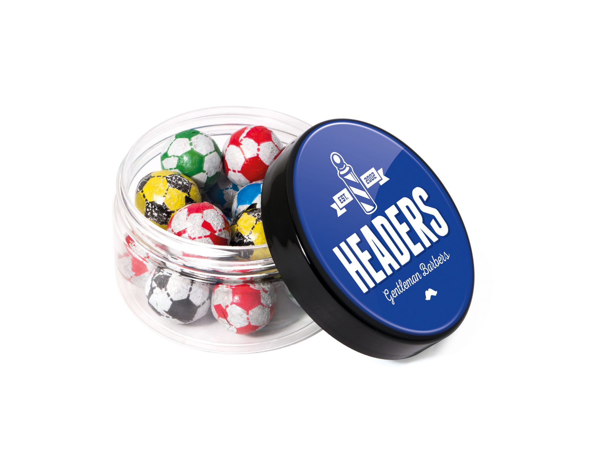 Screw Top Jar - Chocolate Footballs