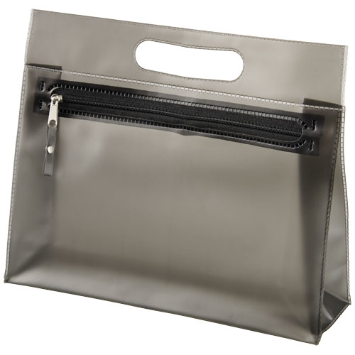 Paulo Transparent Pvc Toiletry Bag - Black