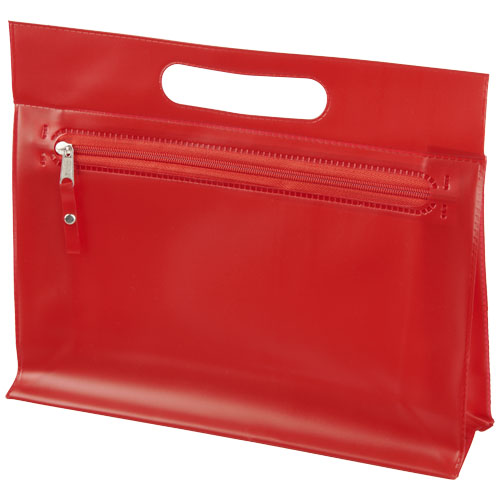 Paulo Transparent Pvc Toiletry Bag - Red